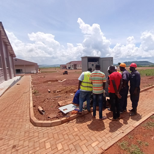 Engineering works on site